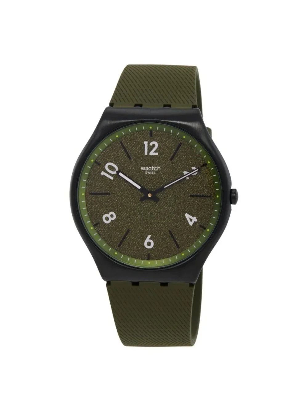 NWT Swatch Hint Of Pine Quartz Green Dial Unisex Watch